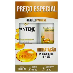 Kit Pantene Hidratação Shampoo 400ml + Condicionador 175ml