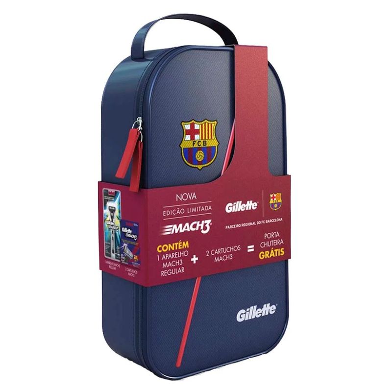 -Kit-Gillette-Mach3-Aparelho-De-Barbear---Porta-Chuteira