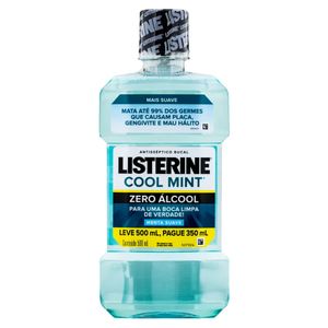 Kit Antisséptico Bucal Listerine Cool Mint Zero 500ml + 250ml