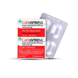 Cafiaspirina 650mg/65mg 4 Comprimidos