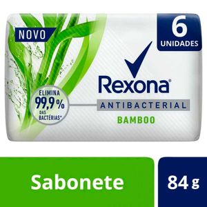 Sabonete Em Barra Rexona Antibacteriano Bamboo 6 Unidades De 84g
