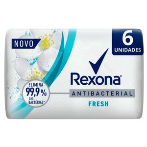 Sabonete Em Barra Rexona Antibacteriano Fresh 6 Unidades De 84g