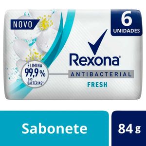 Sabonete Em Barra Rexona Antibacteriano Fresh 6 Unidades De 84g