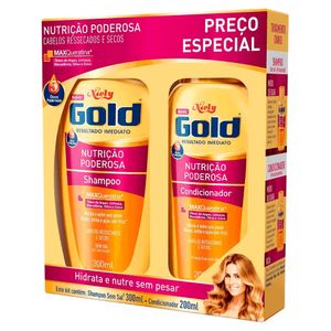 Kit Niely Gold Nutrição Poderosa Shampoo 300ml + Condicionador 200ml