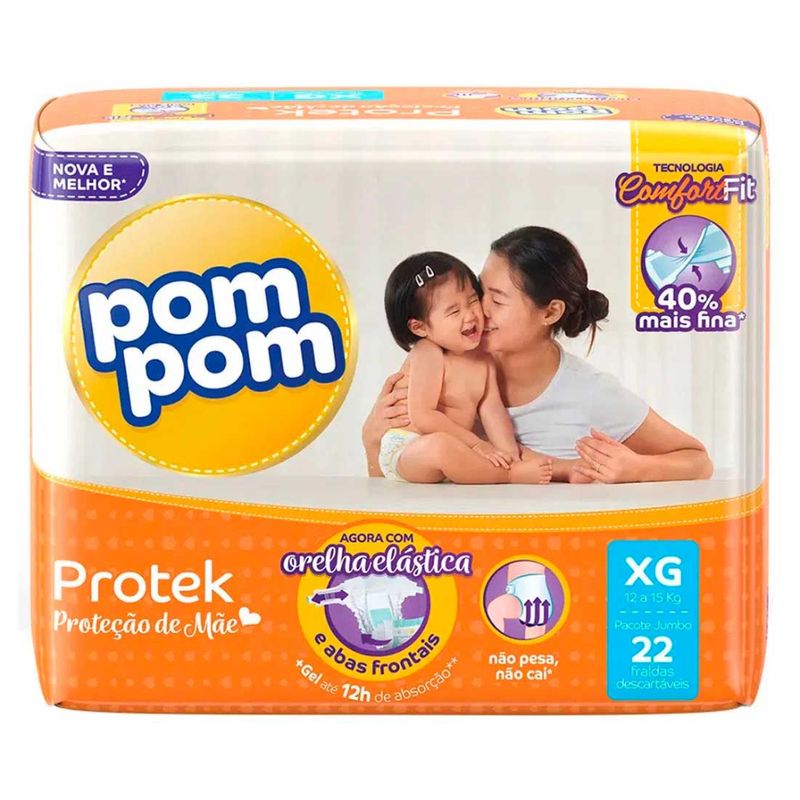 -Fralda-Pom-Pom-Protek-Protecao-De-Mae-Jumbo-Xg-22-Unidades