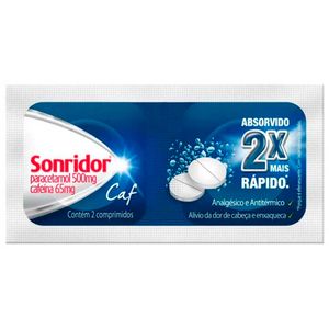 Sonridor Caf 500mg/65mg 2 Comprimidos Efervescentes