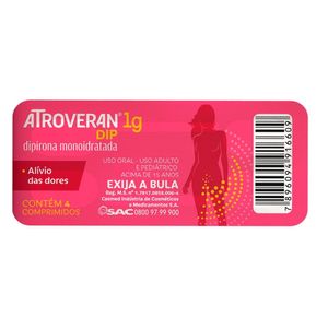 Atroveran Dip 1.000mg 4 Comprimidos