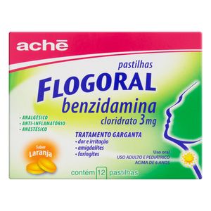 Flogoral Laranja 3mg 12 Pastilhas