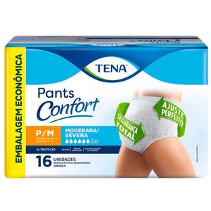 Roupa Íntima Descartável Tena Pants Confort P/m 16 Unidades