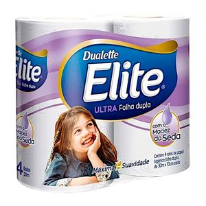 Papel Higiênico Dualette Elite Ultra Folha Dupla 4 Unidades