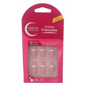 Unhas Fhaces Renda Francesa 28 Unidades