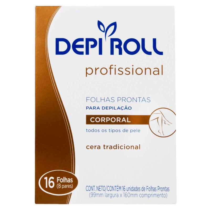 -Folha-Depilatoria-Depiroll-Profissional-16-Unidades---Lenco-Pos-Depilatorio