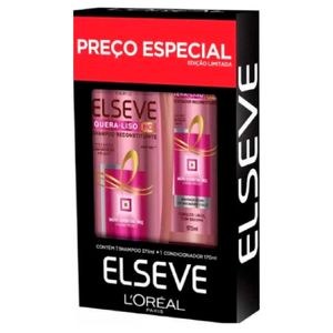 Kit Elseve Quera-liso Mq Shampoo 375ml + Condicionador 170ml