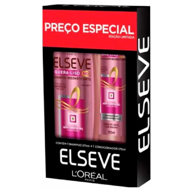 -Kit-Elseve-Quera-liso-Mq-Shampoo-375ml---Condicionador-170ml