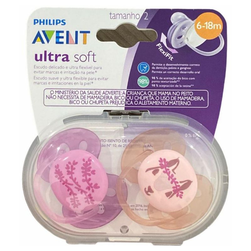 -Chupeta-Avent-Ultra-Soft-Rosa-6-A-18-Meses-2-Unidades