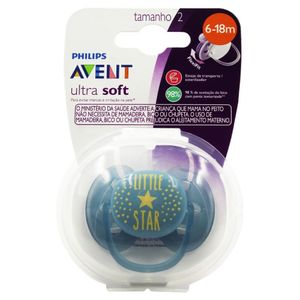 Chupeta Avent Ultra Soft Decorada Azul 6+ Meses 1 Unidade
