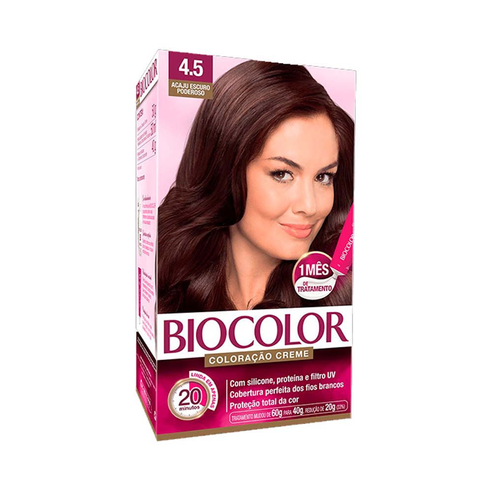 Tintura Biocolor Creme N 4.5 Acaju Escuro 1 Kit - Promofarma