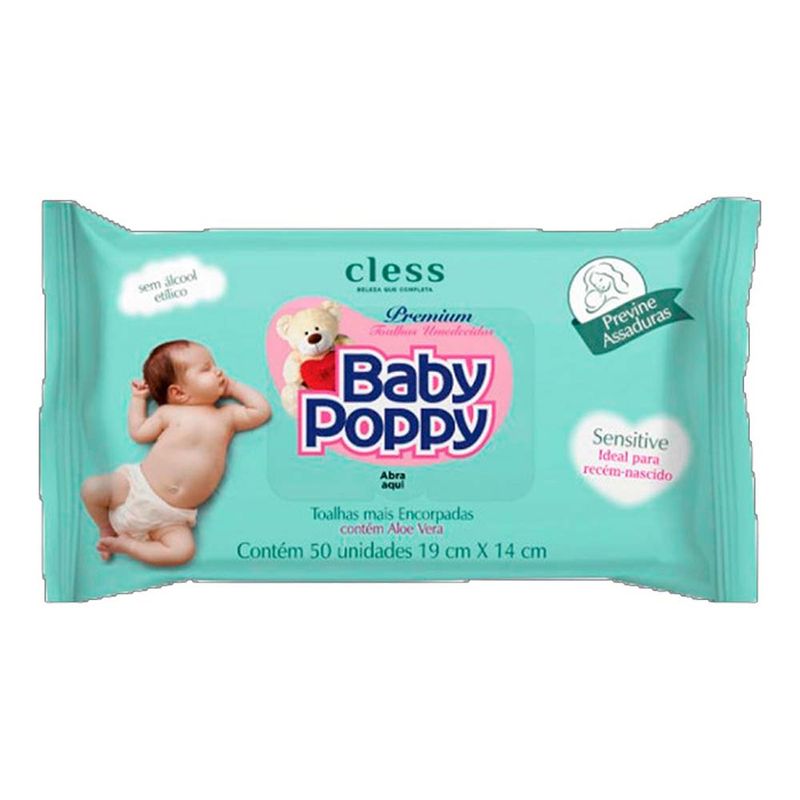 -Lencos-Umedecidos-Baby-Poppy-Sensitive-50-Unidades