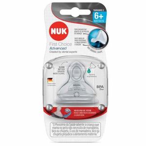 Bico Para Mamadeira Nuk First Choice Advanced Tamanho 2 Com 1 Unidade