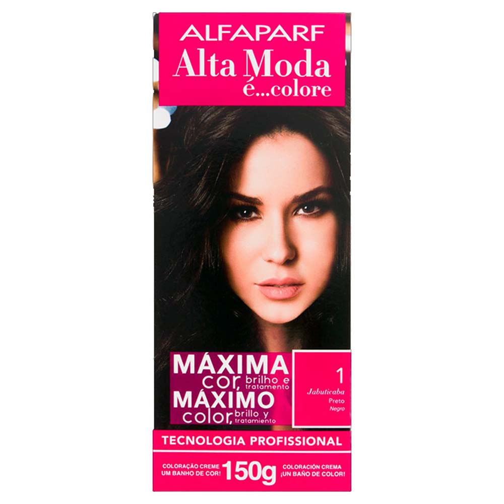 Tintura Alfaparf Alta Moda É Colore N 1 Preto 1 Kit - Promofarma