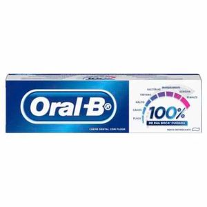 Creme Dental Oral-b 100% Flúor Menta Refrescante 70g