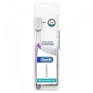 Kit Oral-b Escova Dental Expert Ortodôntica + Fio Dental Superfloss 50 Unidades