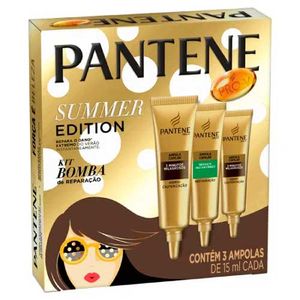 Ampola De Tratamento Pantene Bomba De Reparação Summer Edition 3 Unidades De 15ml