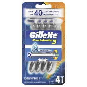 Aparelho De Barbear Gillette Prestobarba3 4 Unidades
