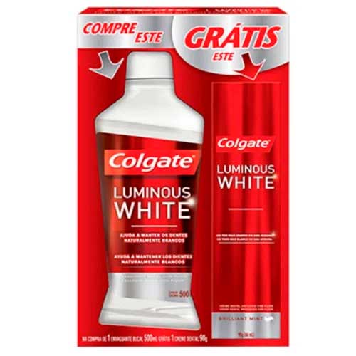-Kit-Colgate-Luminous-White-Enxaguante-Bucal-500ml---Creme-Dental-70g