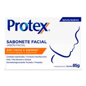 Sabonete Em Barra Facial Protex Anti Cravos E Espinhas 85g