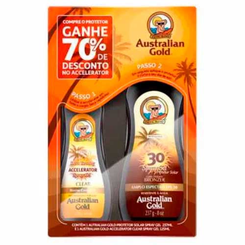 -Kit-Australian-Gold-Protetor-Solar-Bronzer-Fps30-275ml---Acelerador-De-Bronzeado-125ml