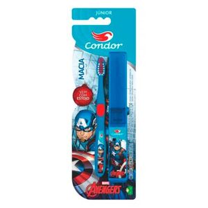 Escova Dental Infantil Condor Avengers 1 Unidade + Capa Protetora