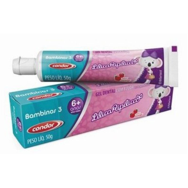 -Gel-Dental-Infantil-Condor-Lilica-Ripilica-Com-Fluor-Morango-6--Anos-50g