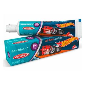 Gel Dental Infantil Condor Bambinos 3 Hot Wheels 50g