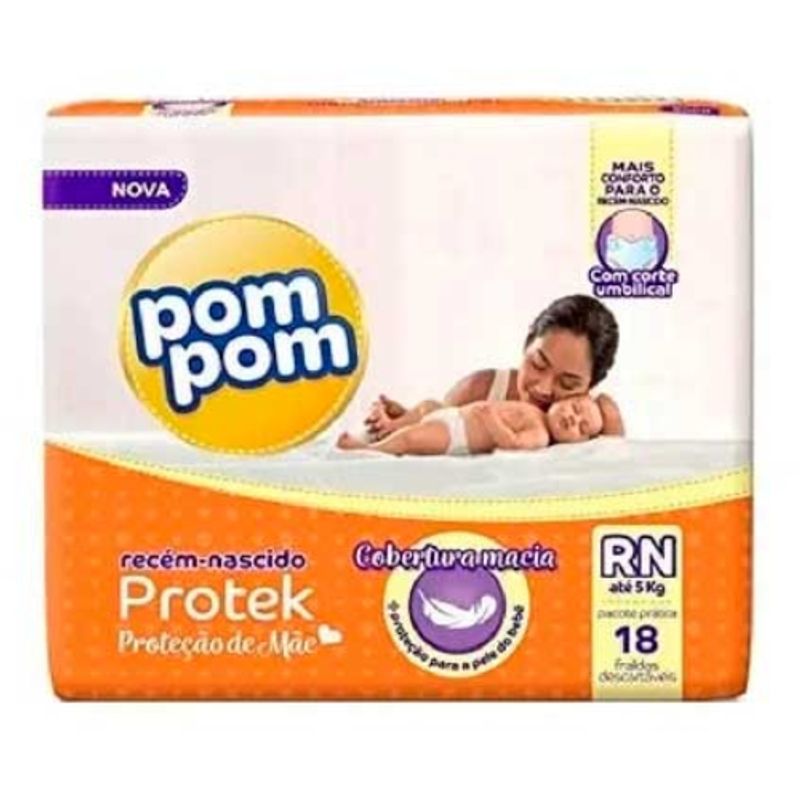 -Fralda-Pom-Pom-Protek-Protecao-De-Mae-Rn-18-Unidades