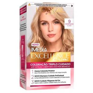 Tintura Loréal Imédia Excellence Creme N 9 Louro Muito Claro 1 Kit