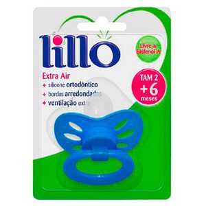 Chupeta Lillo Extra Air Azul 6+ Meses 1 Unidade