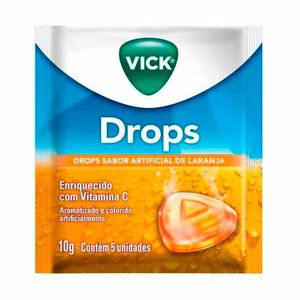 Vick Drops Laranja 5 Pastilhas De 2g