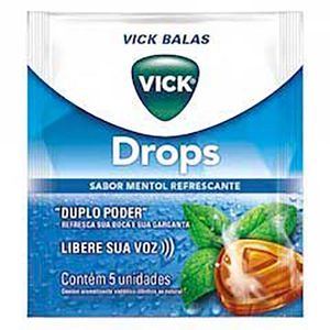 Vick Drops Mentol 5 Pastilhas De 2g