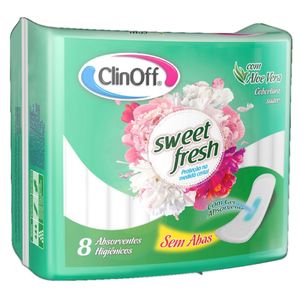 Absorvente Clin Off Suave Sem Abas 8 Unidades