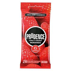 Preservativo Prudence Cores E Sabores Morango 6 Unidades