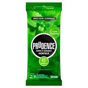 Preservativo Prudence Cores E Sabores Hortelã 6 Unidades