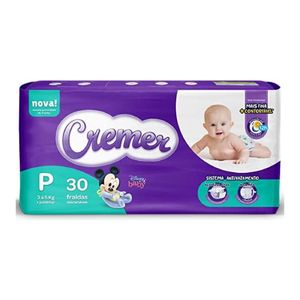 Fralda Cremer Baby P 30 Unidades