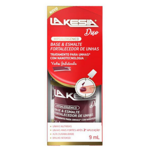 -Base-E-Esmalte-Fortalecedor-De-Unhas-Lakesia-Duo-Vinho-Jabuticaba-9ml