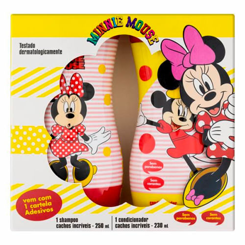 -Kit-Infantil-Sh-cond-250-230ml-Minnie-Cachos-Gratis-Adesivo
