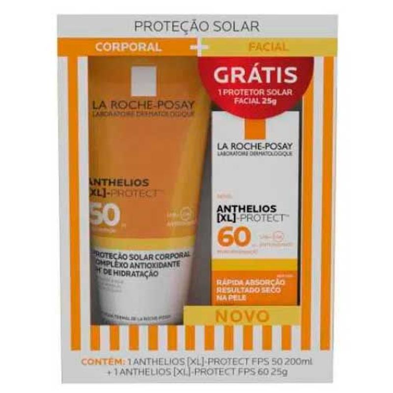 -Kit-La-Roche-posay-Anthelios-Xl-Protect-Protetor-Solar-Fps50-200ml---Fps60-25g