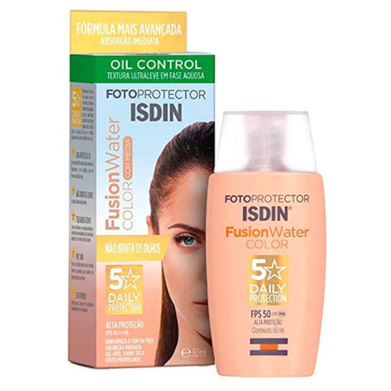 -Protetor-Solar-Facial-Isdin-Fotoprotector-Fusion-Water-Color-Media-Fps50--50ml