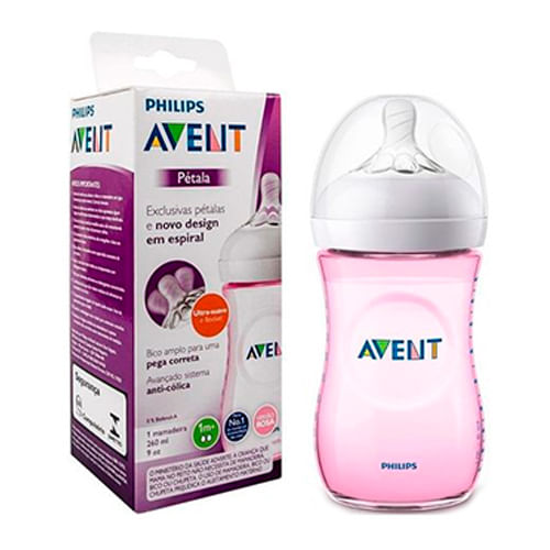 -Mamadeira-Avent-Petala-Rosa-1--Meses-260ml-1-Unidade