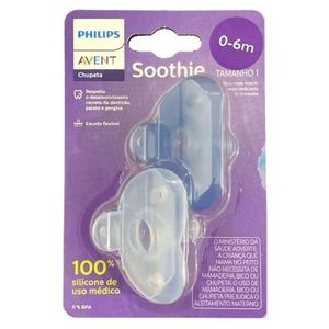 Chupeta Soothie Avent Azul 0 A 6 Meses 2 Unidades