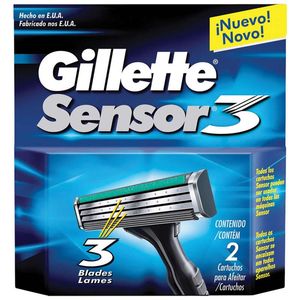 Carga Para Aparelho De Barbear Gillette Sensor3 2 Unidades